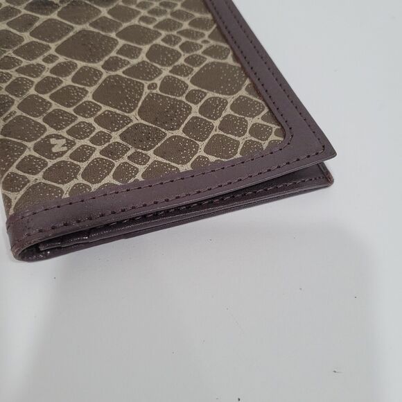 NINA RICCI Vintage Leather Bifold Long Wallet Designer Leopard Brown - Picture 10 of 10